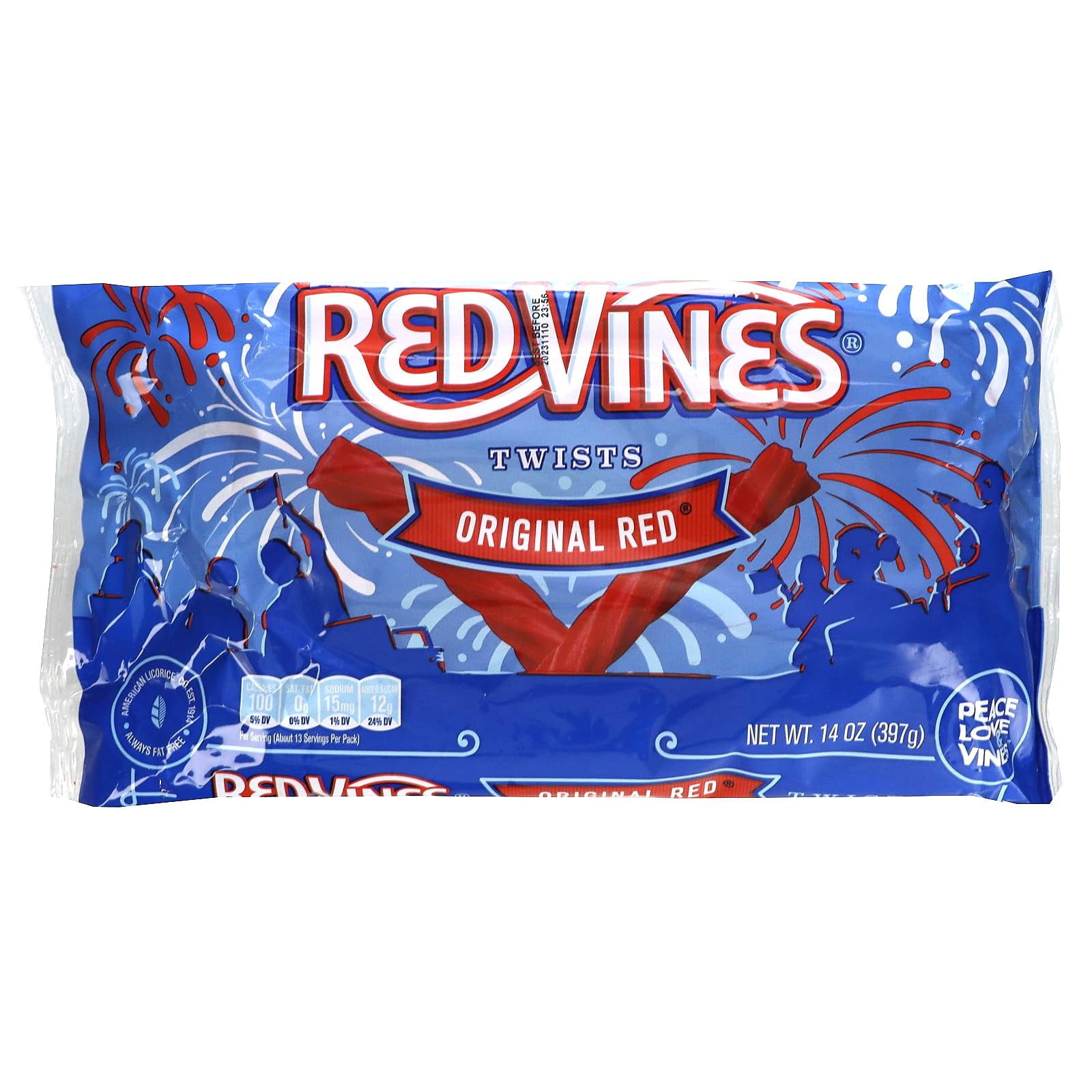 Red Vines Red Licorice Twists Original Red Flavor (Pack of 14)