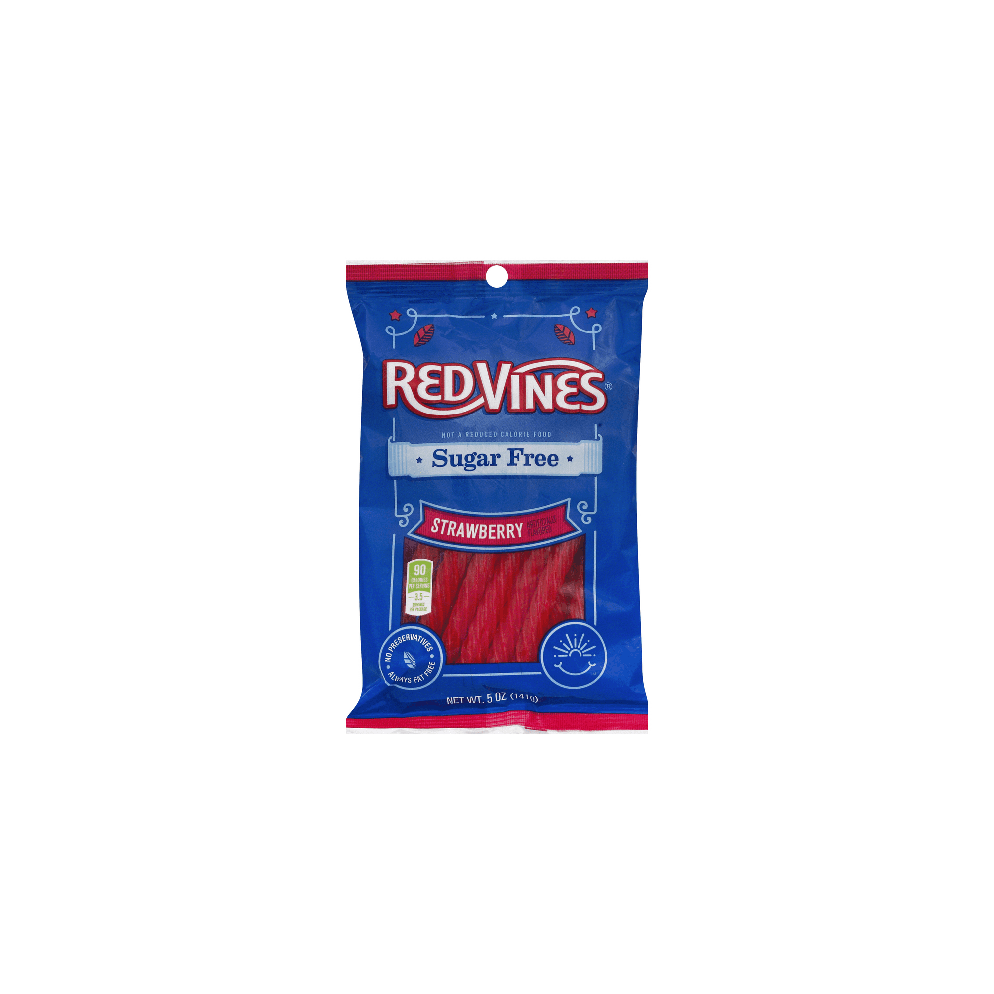 Red Vines, Sugar Free, Strawberry - 5 oz (Pack of 16)