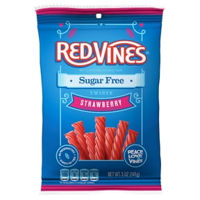 Red Vines Sugar Free Strawberry Candy Twists, 5oz Bag