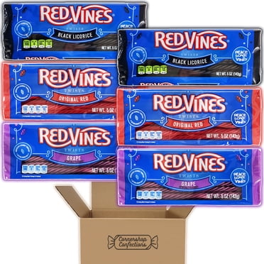 Super Ropes RED VINES Super Ropes, Individually Wrapped, Licorice Candy, 2 oz, 15 ...