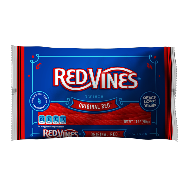 Red Vines Twists Original Red Licorice Candy, 14oz Bag