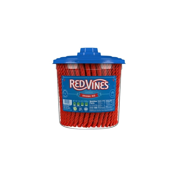 Red Vines Twists Original Red Licorice Candy - 3.5lbs (Pack of 18)