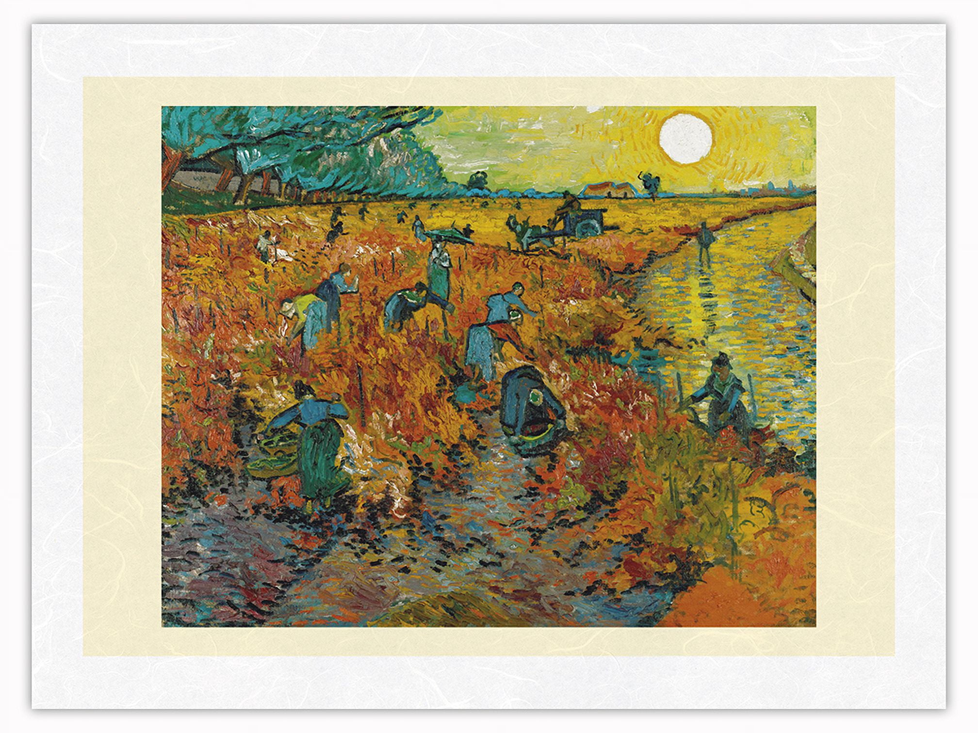The Red Vineyard - Arles France - From an Original Color Painting by ...