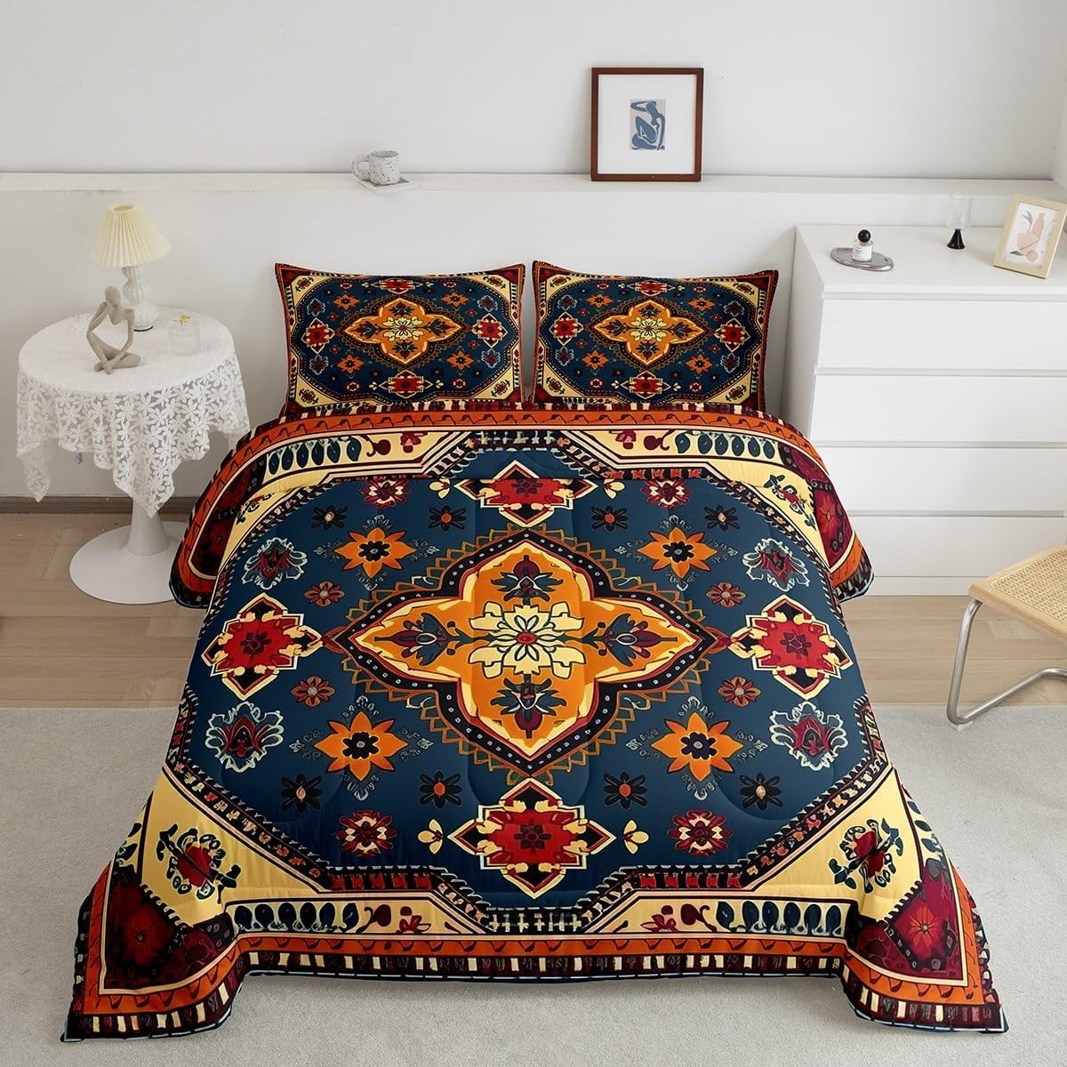 Red Vintage Comforter Set Persian Bedding Sets Oriental Bedding Sets