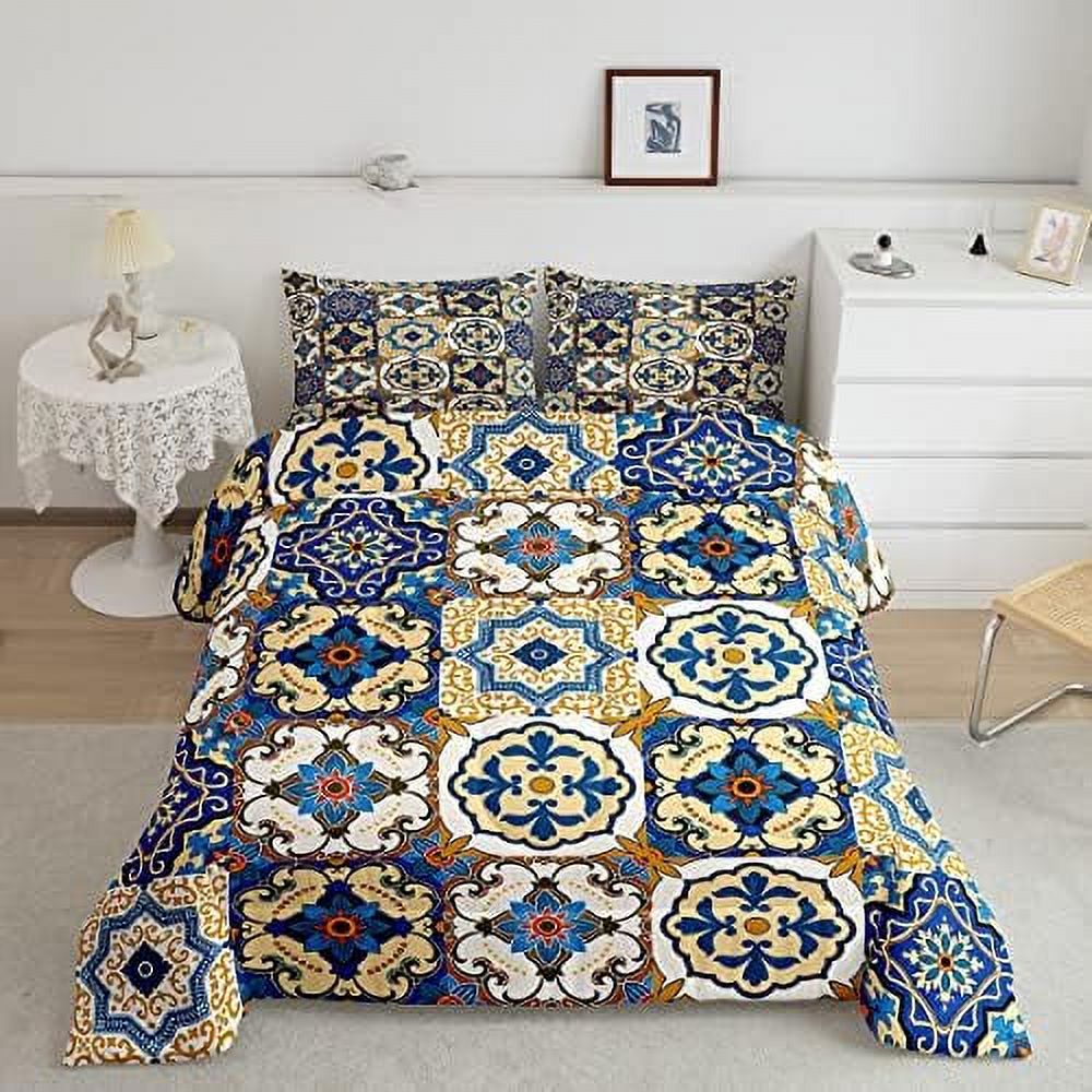 Red Vintage Comforter Set Queen Persian Bedding Sets Oriental Bedding