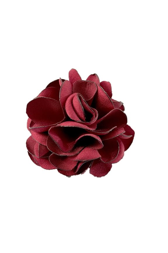 Red Vintage Rose Flower Silk Fabric Brooch Pin for Women Floral Collar Pins Clip Shawl Dress Suit Tie Corsage 2 in 1 Brooches Pins
