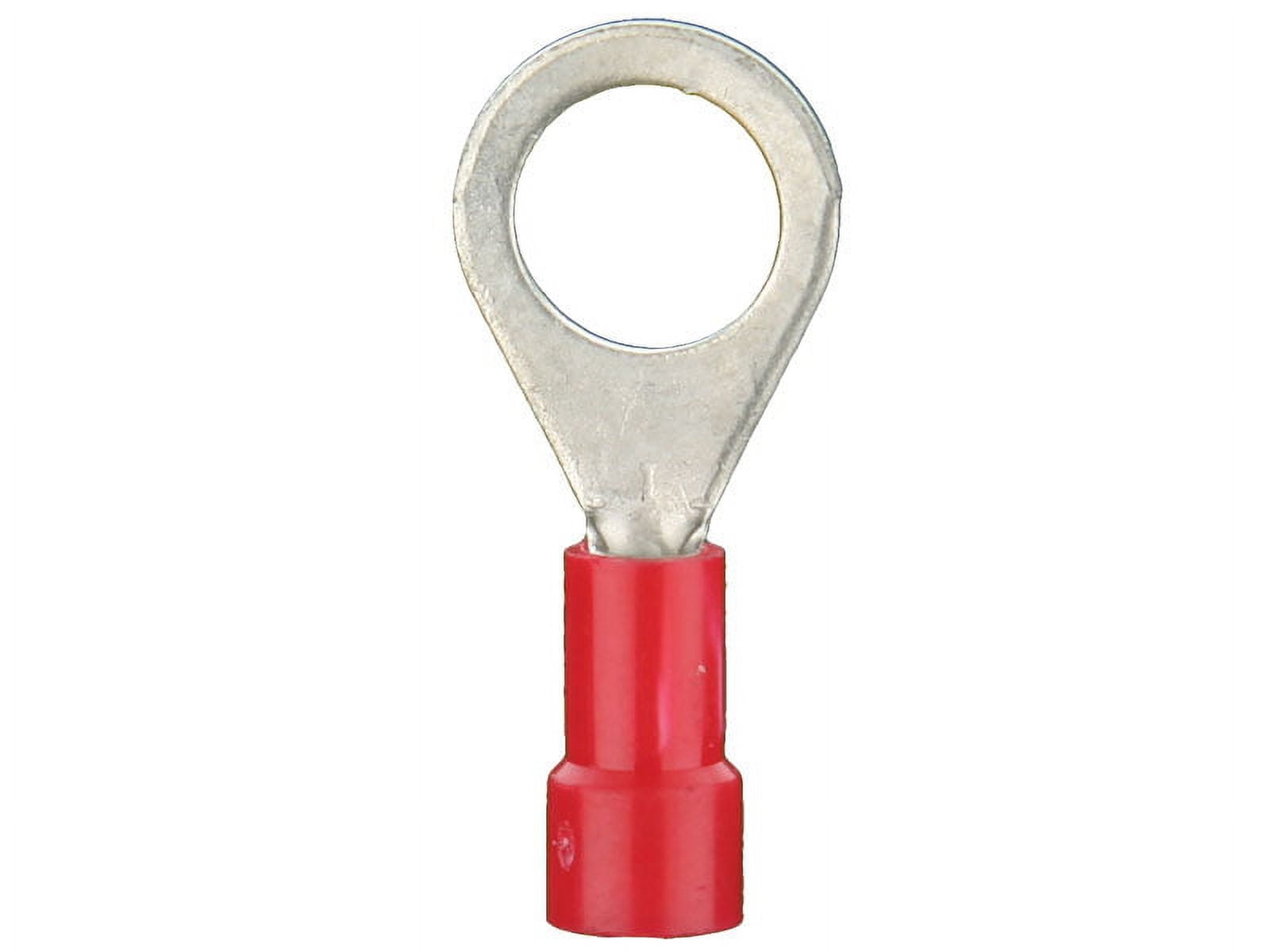Red Vinyl Ring Terminal 8 Gauge 3/8 inch - Package of 25