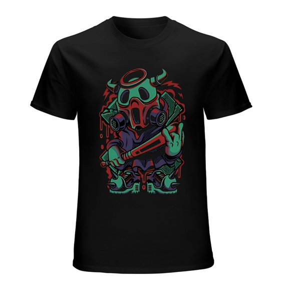 Red Virus Monster Street Retro Horror Lover's Tee
