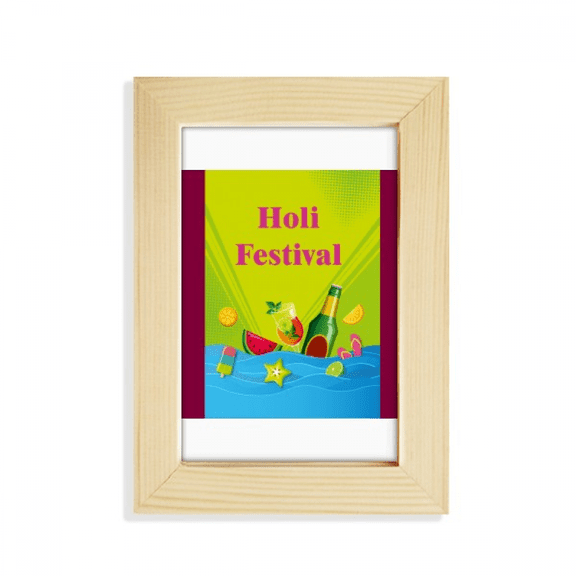 Red Warm Colors Splatter Color Holly Desktop Display Photo Frame Picture Art Painting 5x7 inch