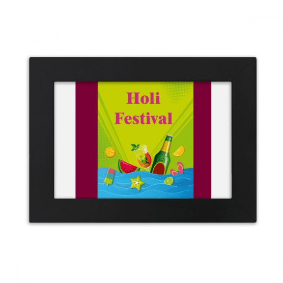 Red Warm Colors Splatter Color Holly Desktop Photo Frame Ornaments Picture Art Painting