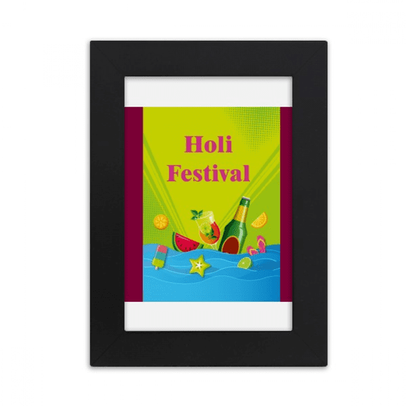 Red Warm Colors Splatter Color Holly Desktop Photo Frame Picture Display Art Painting Exhibit