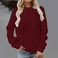 thumbnail image 1 of Red Warm Winter Hoodies, Polyester Loose Casual Hoodies, Fashion Casual Women's Warm Sweatshirt Long Sleeve O Neck 2024 Autumn and Winter New Women's Sweatshirt Top, XXL, 1 of 9
