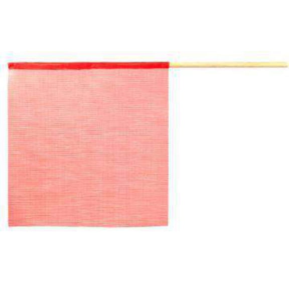 Red Warning Flag - Vinyl Mesh on Wooden Dowel 2 PACK | RWFX2