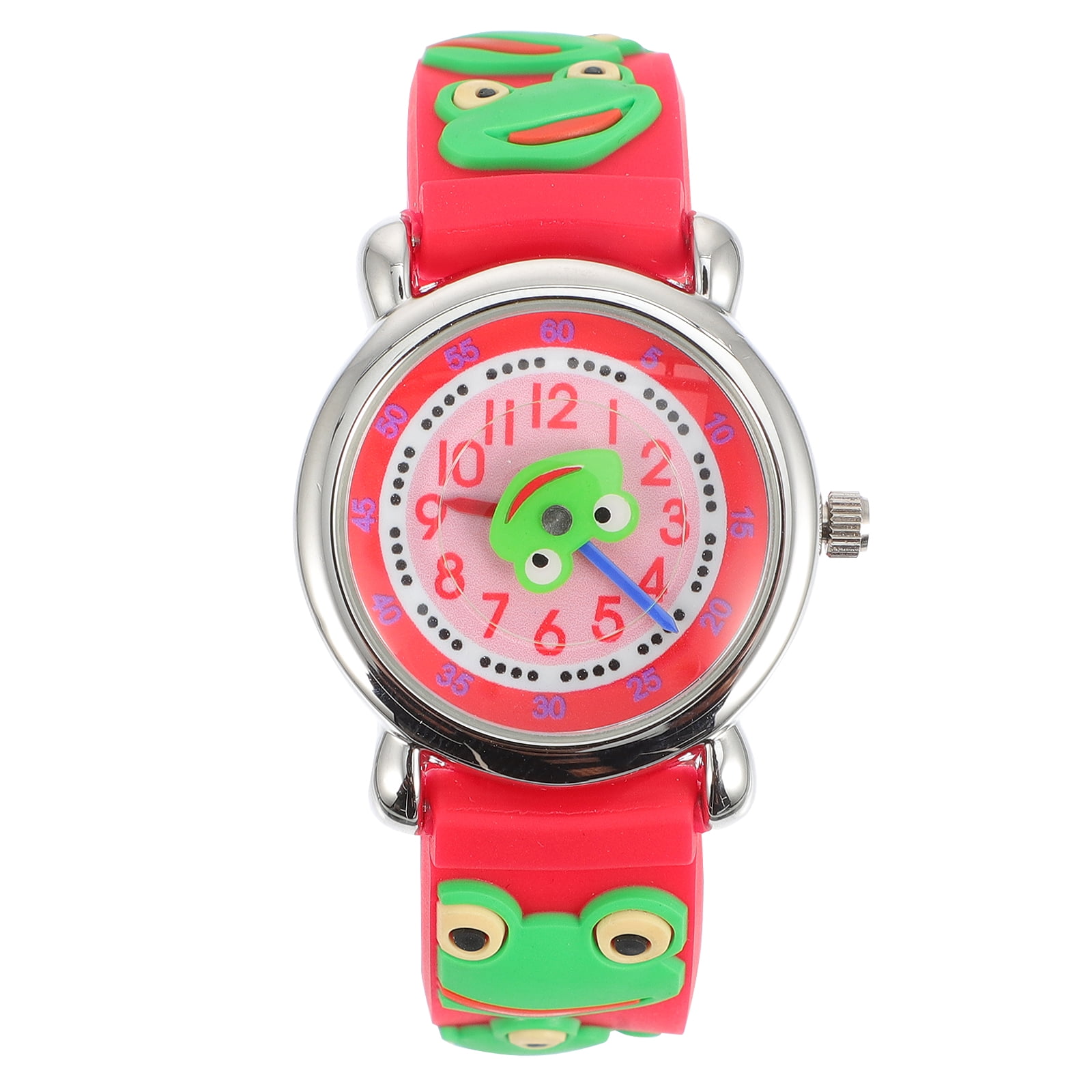 Red Watches Child Children Digital for Girls Boy Kid Cartoon Student