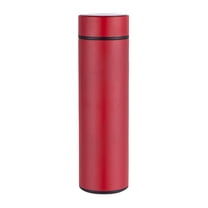 Red Water Bottle Red 500ml Vacuum Insulated Smart Cup with Digital Temperature Display, 316 Stainless Steel Therm Flask, Portable Travel Mug with Tea Infuser Vacuum Insulated Thermos