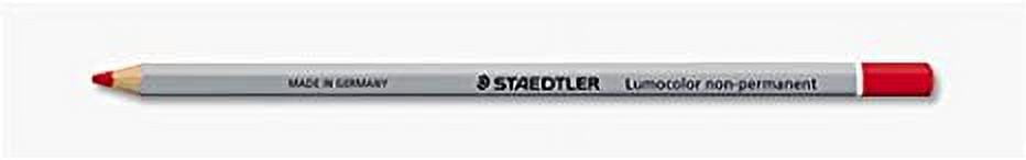 Red Water-Soluble Staedtler Lumocolor Pencil. 12 Pieces. 108-2