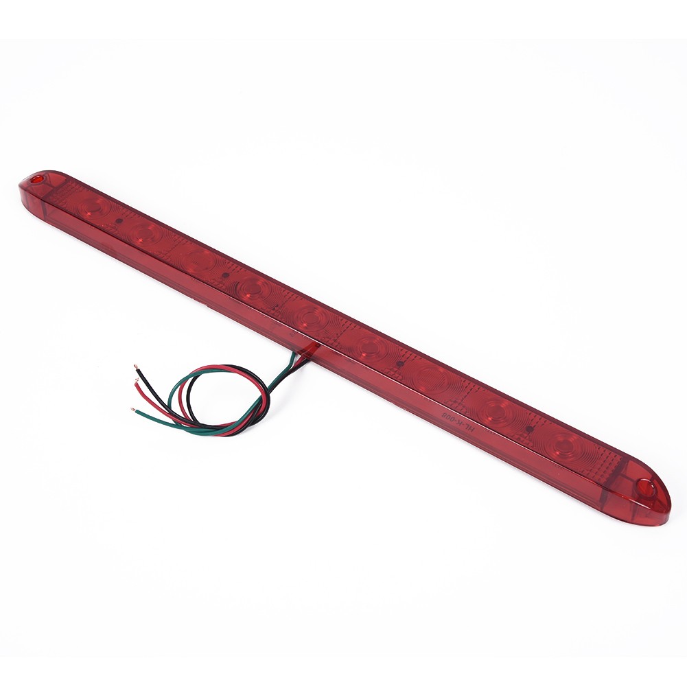 Red Waterproof 9 Led Light Bar Stop Turn Tail 3Rd Brake Light Truck