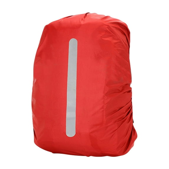 Red Waterproof Backpack Cover, Size L, Backpack Rain Cover - Non Slip with Vertical Reflective Strap, for Hiking, Camping, Hunting, Waterproof, Lightweight, Kingtowag