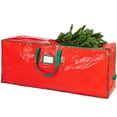 thumbnail image 1 of Red Waterproof Christmas Tree Storage Bag – 48"x20"x15" Heavy-Duty Nylon Organizer Tote with Handles for Holiday Decoration Storage – Tear-Resistant, Foldable, Large Capacity, 1 of 5