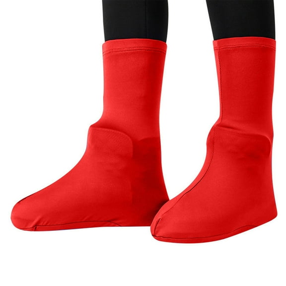 Red Waterproof Overshoes For Adults For Snow And Wet Conditions Made From Polyester Material
