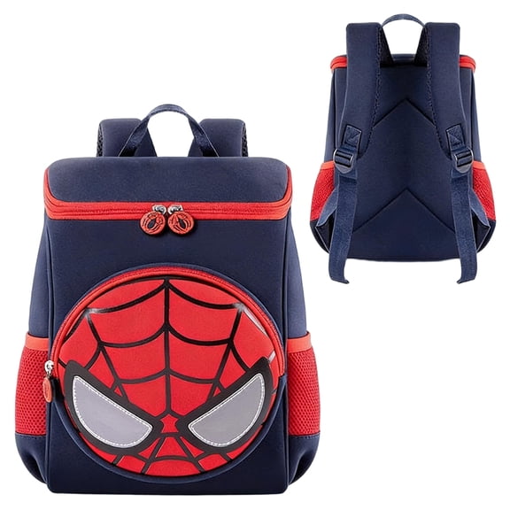 Red Web Pattern Spider Backpack, 3D Hero Cartoon Schoolbag, Durable Lightweight Travel Bag, Essential Back to School Supplies
