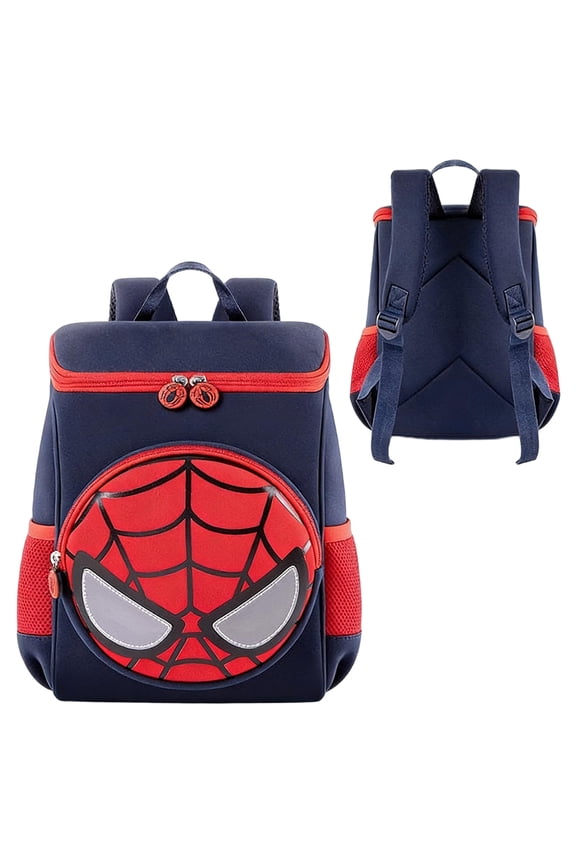 Red Web Pattern Spider Backpack, 3D Hero Cartoon Schoolbag, Durable Lightweight Travel Bag, Essential Back to School Supplies