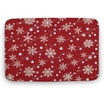 thumbnail image 1 of Red Welcome Door Mat,Snowflakes Themed Front Door Rug, Outdoor Rug, Entrance Carpet, Farmhouse Front Porch Rug Decor Door Mat for Outdoor Indoor/Front Door/Kitchen 16"x24", 1 of 8