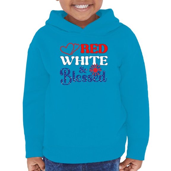 Red White And Blesed Hoodie Toddler -Image by Shutterstock,  4 Toddler