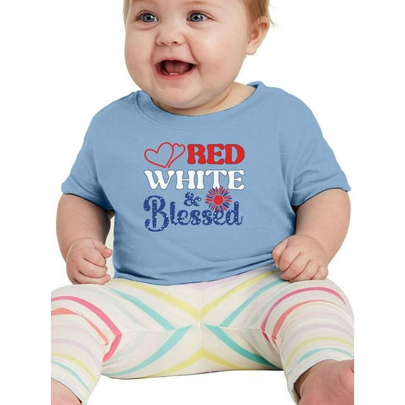 Red White And Blesed T-Shirt Infant -Image by Shutterstock, 6 Months