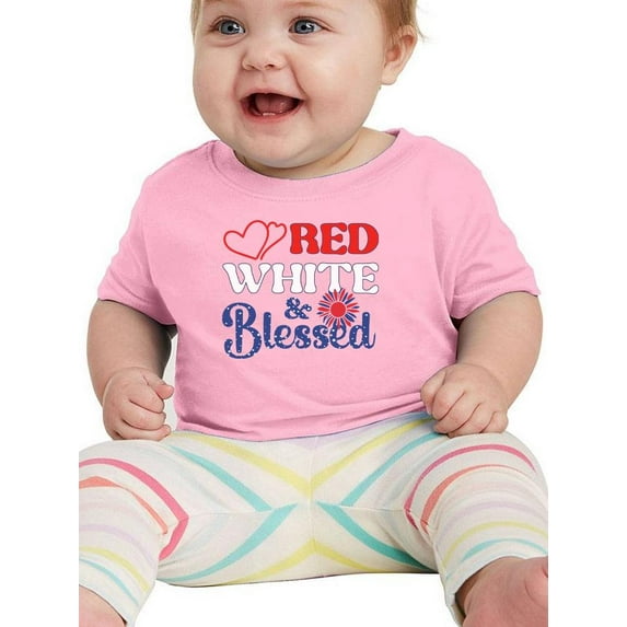 Red White And Blesed T-Shirt Infant -Image by Shutterstock, 6 Months
