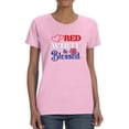 thumbnail image 1 of Red White And Blesed T-Shirt Women -Image by Shutterstock, Female 3X-Large, 1 of 4