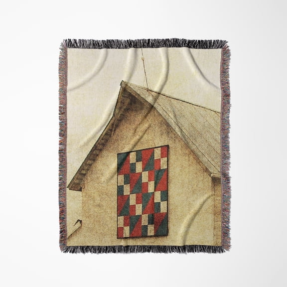 Red, White, And Blue Barn Quilt By Angelandspot, Woven Blanket