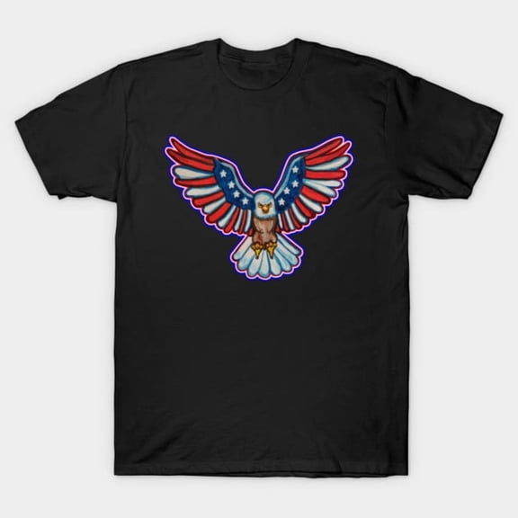 Red White And Blue Eagle Of America Patriotic USA Flag 4th of July Freedom Unisex T-Shirt