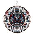 thumbnail image 1 of Red White And Blue Patriotic Eagle 3D Wind Spinner Kinetic Hanging Aluminum Independence Day Round, 1 of 5