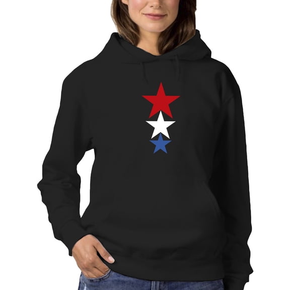 Red White And Blue Stars Hoodie Women -GoatDeals Designs, Female x-Large