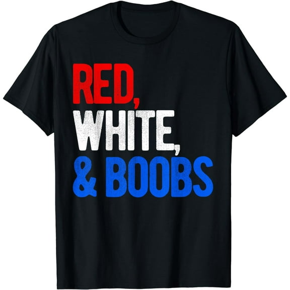 Red White And Boobs Merica TShirt Gag Gift