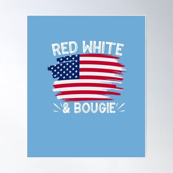 Red White And Bougie Independence Day Wall Art Unframed Paper Print