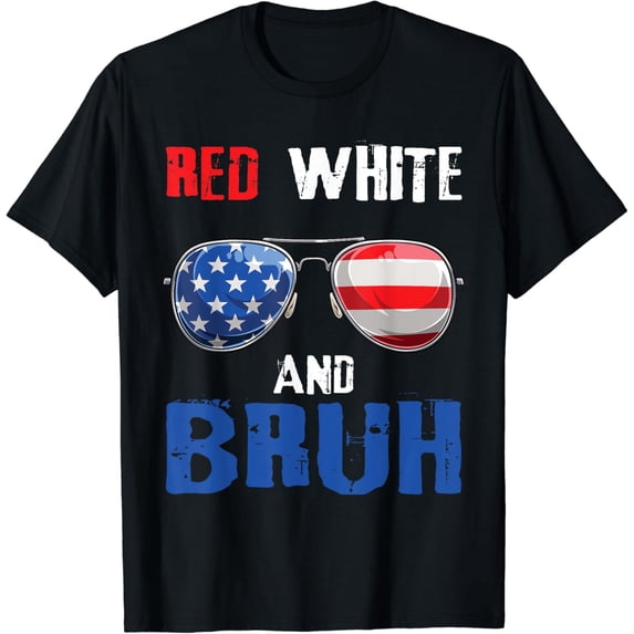 Red White And Bruh USA Graphic T-Shirt