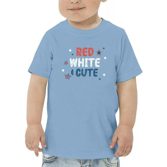 Red White And Cute Art T-Shirt Toddler -Smartprints Designs, 2 Toddler