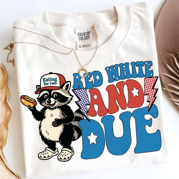 Red White And Due T-shirt, Funny Raccoon 4th of July Shirt, USA Patriotic Shirt, 4th Of July TH1406B44