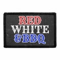thumbnail image 1 of Red, White & BBQ Morale Patch - Removable Patch, 1 of 3