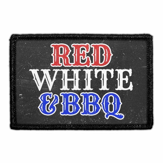 Red, White & BBQ Morale Patch - Removable Patch