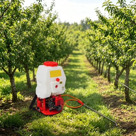 Red White Backpack Weed Sprayer Mist/Duster Gas Powered Pesticide Agricultural Tool 20L for Gardens