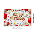 thumbnail image 1 of Red White Balloon Star Decorated Happy Birthday Banner Party Supplies Backdrop Decorations Photography Props Birthday Party Celebration Event Decor, 1 of 8