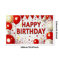 thumbnail image 1 of Red White Balloon Star Decorated Happy Birthday Banner Party Supplies Backdrop Decorations Photography Props Birthday Party Celebration Event Decor, 1 of 7