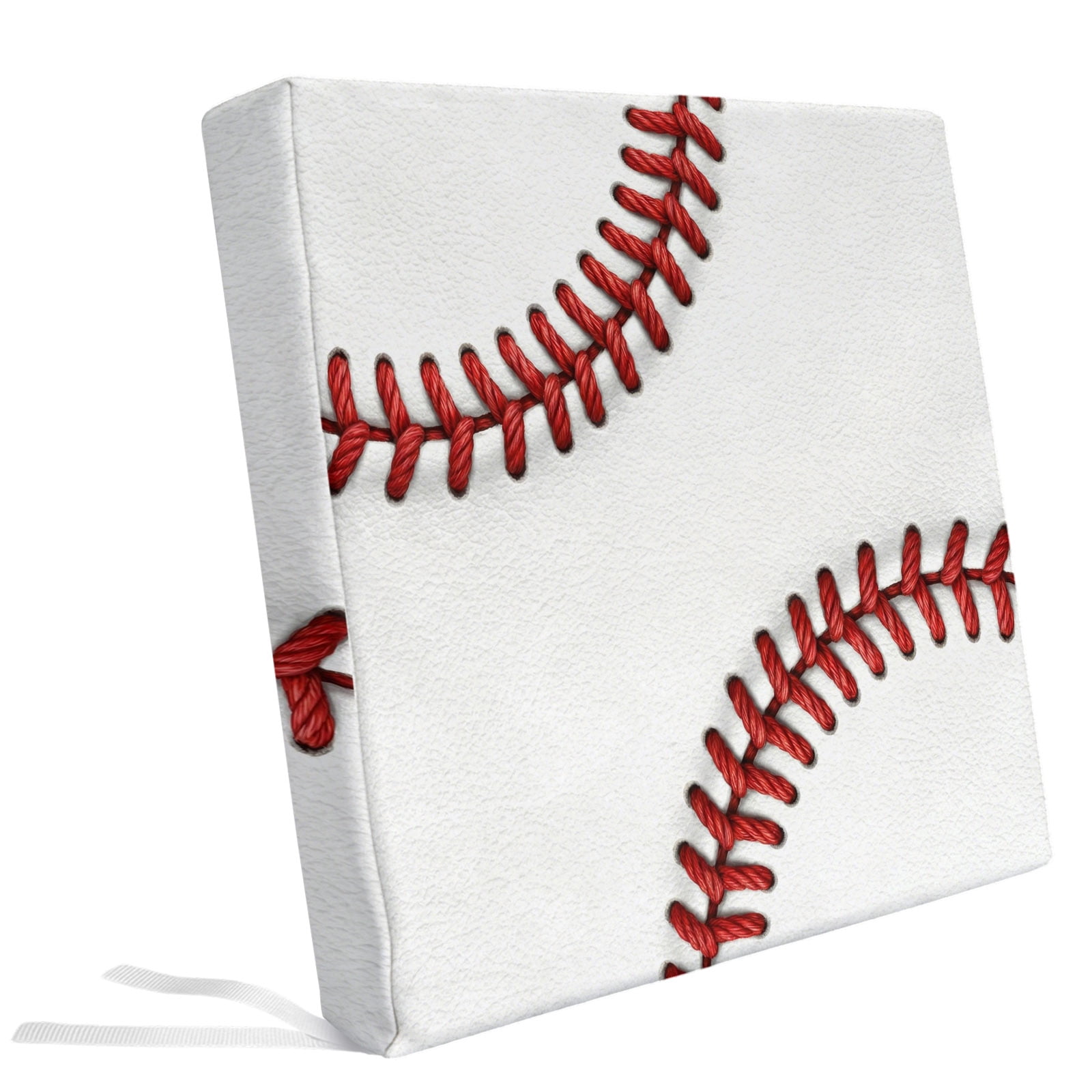 Red White Baseball Stitching Texture Outdoor Seat Cushion Covers Set of ...
