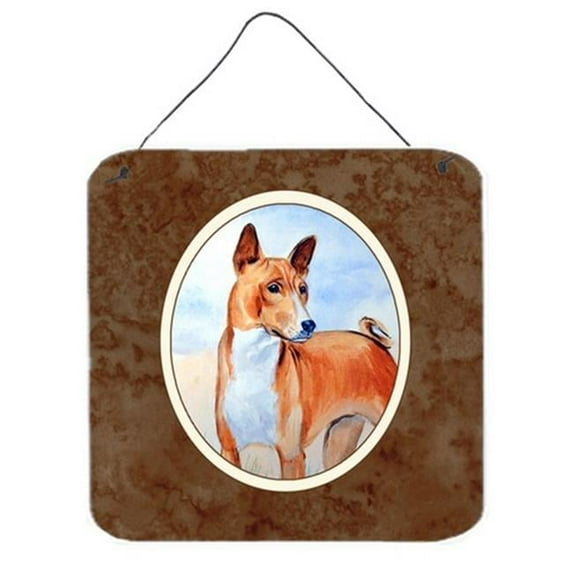 Red & White Basenji Wall or Door Hanging Prints