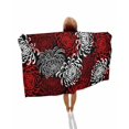 thumbnail image 1 of Red White Beach Towels Oversized Super Absorbent, Abstract Black Chrysanthemum Flower Floral Lightweight Bath Towel Quick Dry Sets For Bathroom/Pool/Rv Camping/Beach Play/Gym Room/Picnic 30"x60", 1 of 8