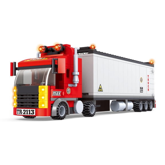 Big Rig Tractor Trailer Truck Building Blocks Set | General Jim's Toys & Bricks | GJ-KOT