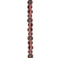 thumbnail image 1 of Bead Landing Red, White & Black Lampwork Glass Round Beads - 7mm to 10mm Beads on 7" Strands for Jewelry Making & Crafts, 12 Pack, 1 of 2